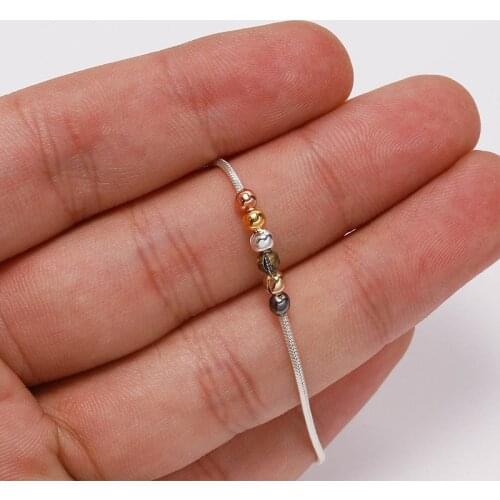 100Pcs 3mm Open Beads Necklace Bracelet Spacer Beads Bead Chain Positioning Clip Bead DIY Handmade Jewelry Accessories