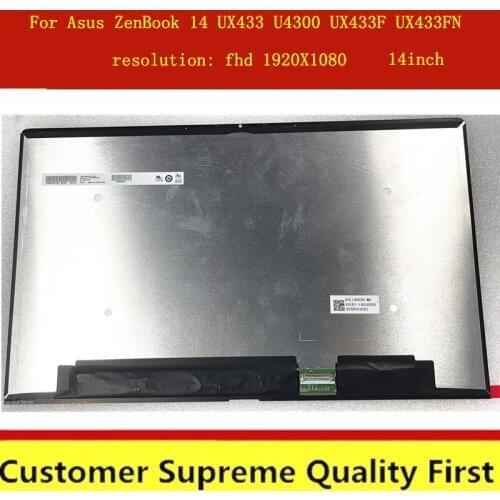 Genuine New for ASUS ZenBook 14 Lingya Deluxe14 UX433FN UX433FA UX433 LCD screen assembly 1920X1080 resolution