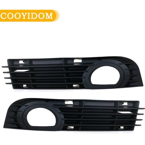 Car Front Bumper Fog Light Lamp Grille Left Right Radiator Grills Grill Cover For Audi A8 D3 2005 2006 2007 4E0807681AD