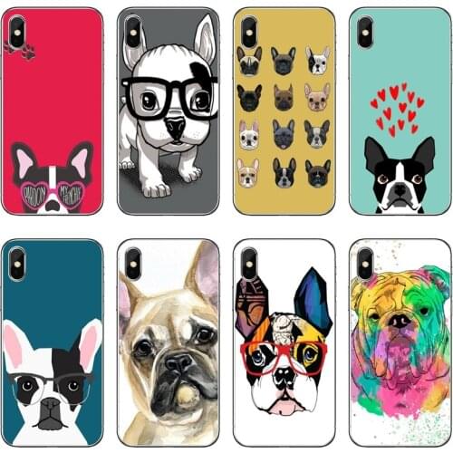 French Bulldog Dog Transparent Phone Case For iPhone 12 11 Pro Max Mini XS Max XR X 8 7 Plus 6 6S Plus 5 5S SE 2020