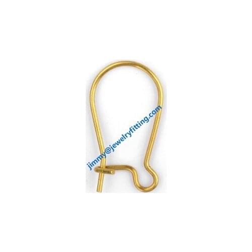 Earring hook kidney earwire with beads fashion earring findings whole sale price color can be plated else