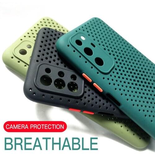 Silicone Cell Phone Case For Huawei Y9S Y6S Y9 Prime P40 Lite P30 Pro Mate 30 Psmart Plus Honor 8A Hollow Heat Dissipation Cover