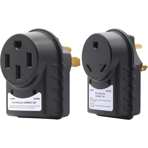 RV Surge Adapter Portable Circuit Analyzer with LED Indicator Light for Travel Trailers RV Surge Protector