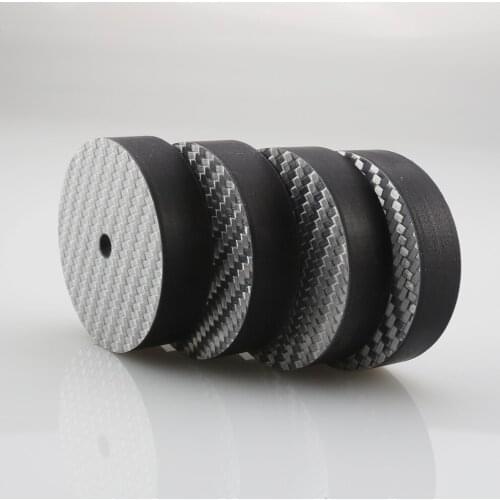 4pcs Audiocrast CF4010W 40MM*10MM Carbon Fiber Speaker Amplifier Isolation Spike pad stand base