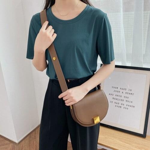 Lady Vogue Retro Semicircular Saddle Bag Designer Handbags High Quality Women Luxury Shoulder Genuine Leather Messenger Bags