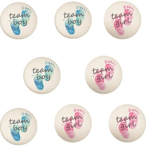 16Pcs Baby Shower Party decoration badge Team Boy Team Girl Gender reveal Party Supplies Baby shower Decor