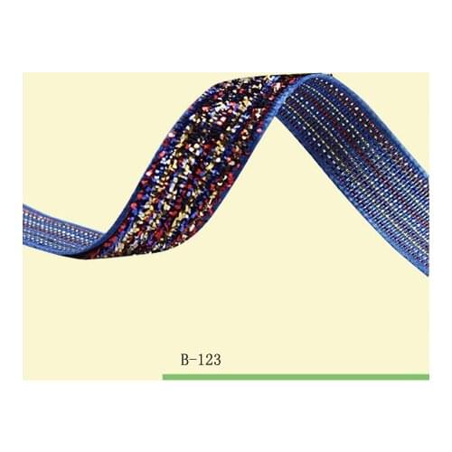 1-1/2inch Glitter Velvet Ribbon Striped Gold/Red/Silver Metallic Velvet Ribbon Sparkle Ribbon