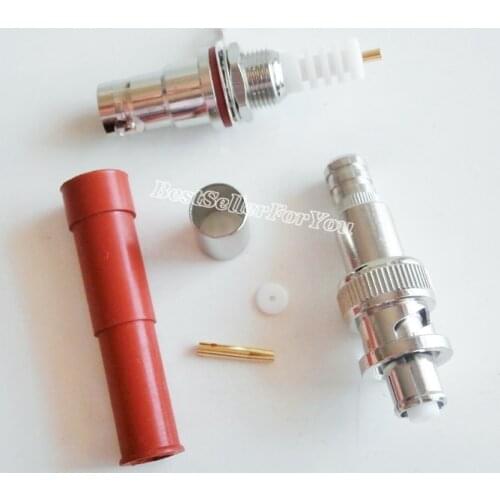 1Set / Pair SHV 5000V RP BNC Male + Female High Voltage Power Audio Connector for RG6 Cable