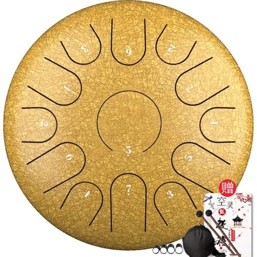 12 Inch 13 Tone Steel Tongue Drum C Keys Drum With Bag Drum Sticks Steel Carbon Drum Yoga Meditation Musical Lover Gift