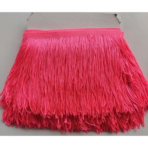15CM Long 1 Meters Peach Lace Fringe Trim Polyester Tassel Fringe Trimming For Dress Stage Garment Curtain Accessories