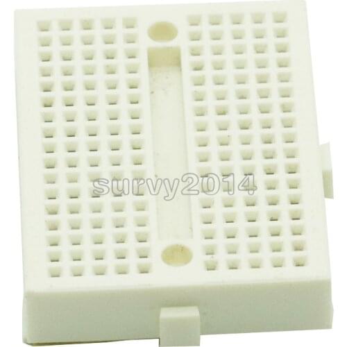 2PCS White Solderless Prototype Breadboard 170 Tie-points for Arduino Shield new