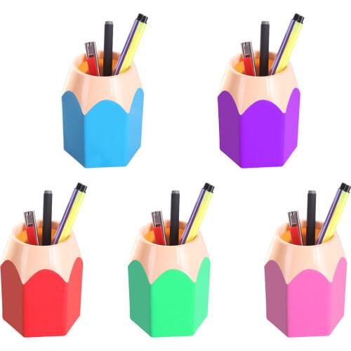 2020 New Creative Pen Vase Pencil Pot Makeup Brush Holder Stationery Desk Tidy Container Office Supplies BTZ1
