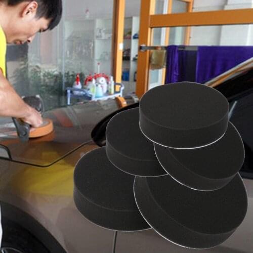 5pcs 125mm 5inch Car Polishing Disc Self-Adhesive Buffing Waxing Sponge Wool Wheel Polishing Pad For Car Polisher Drill Adapte