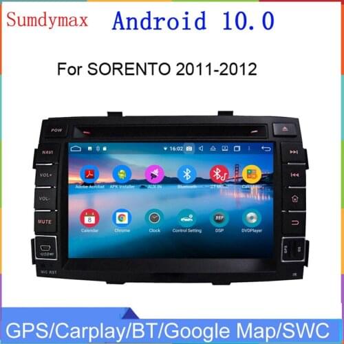 7inch android 10 car dvd multimedia player for KIA sorento 2011-2012 car radio audio stereo gps navigation DSP Carplay headunit