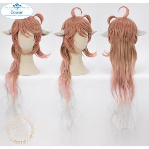 Anime! Arknights Eyjafjalla RHODES ISLAND wigs Cosplay Costume Halloween Party Role Play Wigs