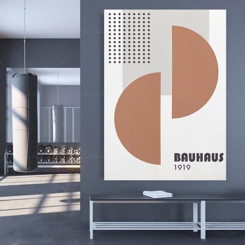Bauhaus 1919 Retro Poster Geometric Shapes Modern Art Poster Bauhaus Art Minimal Shape Poster German Poster Modernist Art, Inst