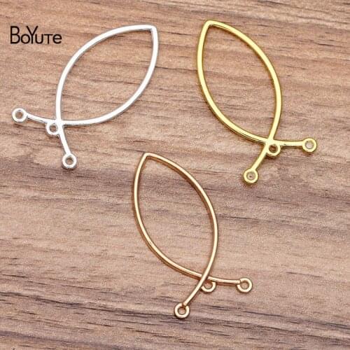 BoYuTe Wholesale (50 Pieces/Lot) Metal Alloy 42*20MM Fish Charms Pendant DIY Hand Made Jewelry Accessories