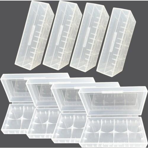 8pcs Battery Case for 18650 26650 16340 17335 Battery Holder Storage Box for 2 AA AAA Rechargeable Battery Container Organizer