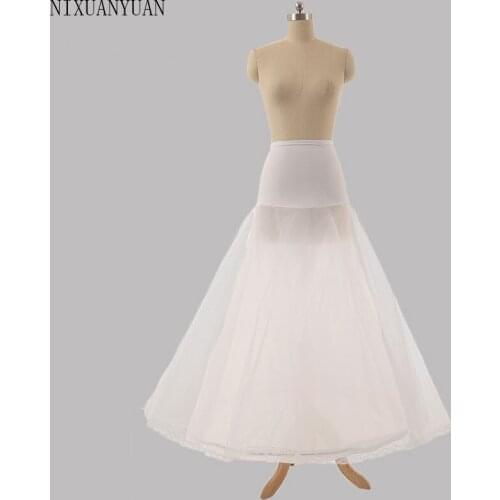 NIXUANYUAN Long Tulle Wedding Petticoat White A Line Cheap Bridal Underskirt Enaguas Para Vestidos De Novia