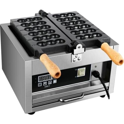 Takoyaki Machine Takoyaki Electric Fish Ball Oven Commercial Double Plate Non-stick Fish Ball Maker Round Cake Oven 1400W