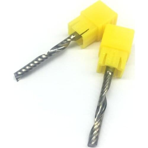 1PC One Flute d4x32x4Dx55 4mm 32mm long Wood Milling Cutter high quality PVC Carbide Engraving Cutters CNC router bits acrylic