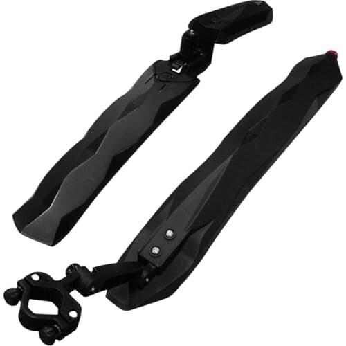 Mountain Bike Front/Rear Wheel Mudguard with Light Universal MTB Bike Wheel Mudguard Cycling Riding Accessories