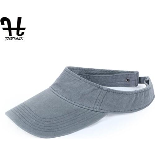 FURTALK Summer Visor Hat for Women Solid Washed Cotten Sun Hats Mens Womens Outdoor Sport Casual Baseball Cap for Travel