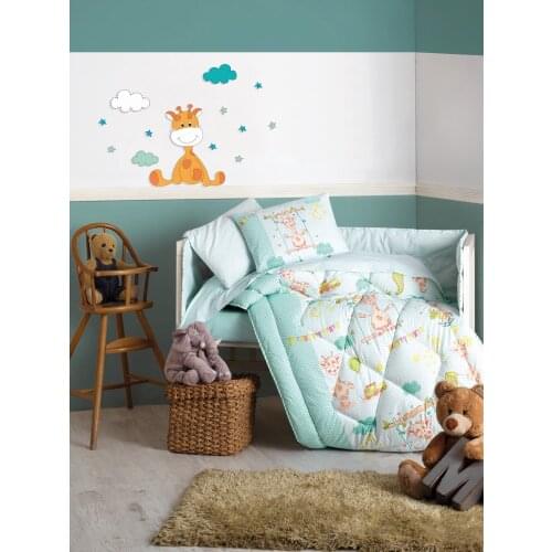 Cotton Box Baby Bedding Set, Baby Room Decor, Gifts, Quilt, Bed Sheets, Pillow Cases are manufactured in Turkey Zürafa