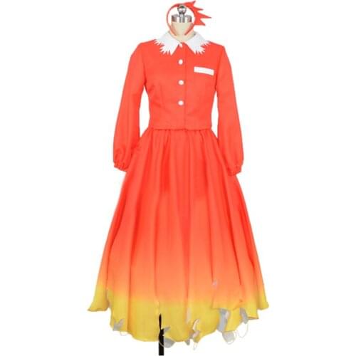 Touhou Project Aki Sizuha Cosplay Costume with hair accessory