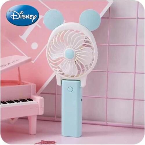 Disney Mickey Minnie USB Charging Small Fan To Carry Student Dormitory Bedroom Cute Handheld Electric Fan Small