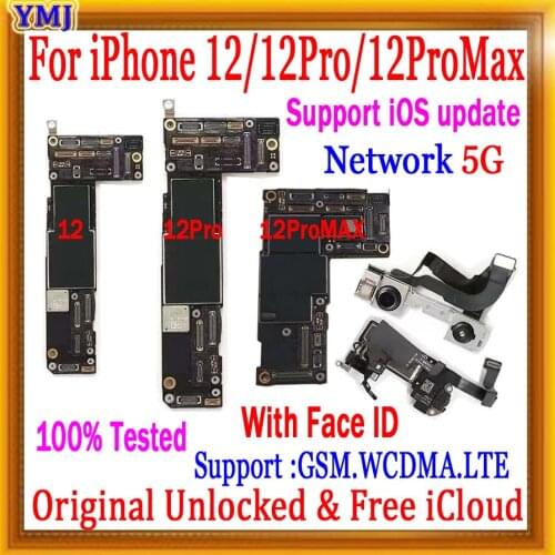 64GB 256GB 512GB For iPhone Xs Motherboard With/Without Face ID 100% Original Unlocked mainBoard Free iCloud 100% Tested