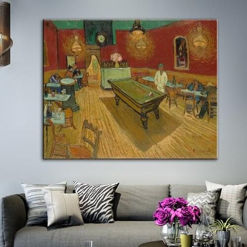 The Night Cafe Canvas Art Paintings On The Wall Vincent van Gogh Impressionist Famous Wall Art Prints For Living Room Cuadros