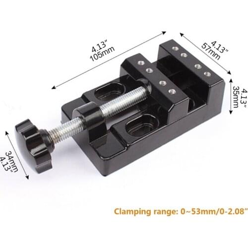 M89B Mini Jaw Bench Clamp Universal 57mm Flat Drill Press Vice Table DIY Sculpture Tool for Jewelry Nuclear Watch Repairing