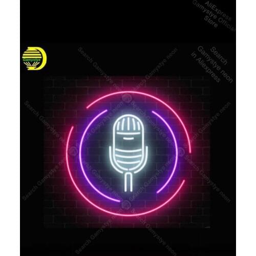 NEON SIGN For Mic check for Music Sign light lampara Home Light Sign Outdoor Windows Garage Wall Sign Cool Neon Signs Bar Neon