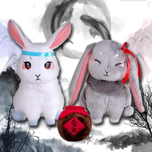 New Mo Dao Zu Shi Plush Doll Wei Wuxian LanWangji Cute Cartoon Embroidery Rabbit Cosplay Toys Gifts Game & Animation Derivative