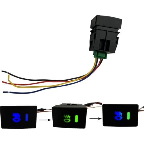 Auto Car 5pcs Fog Lamp Switch Dual ON-OFF Button Foglight Switchs For Honda Civic Accord 5 Pin