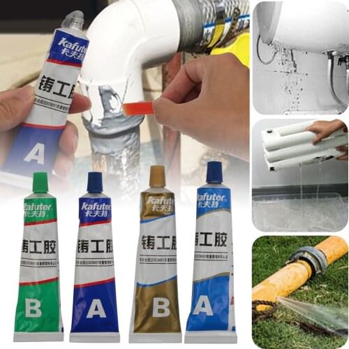 Industrial Heat Resistance Cold Weld Metal Repair Paste Metal Paste Cream 2pcs Glue Set Universal Adhesive Gel 2