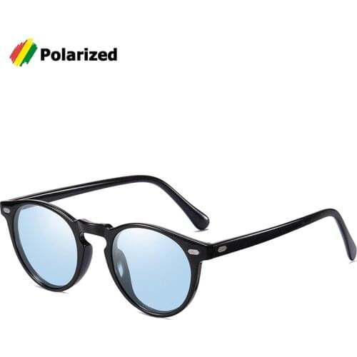 JackJad 2020 Fashion TR90 Frame Polarized Round Style Sunglasses Rivet Discolor Lens Brand Design Sun Glasses Oculos De Sol A576