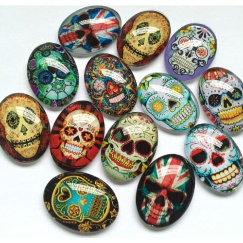 ZEROUP 30x40mm Handmade Photo Glass Cabochons Mixed Pattern Domed Oval Jewelry Accessories Supplies for Jewelry 10pcs/lot TP-345