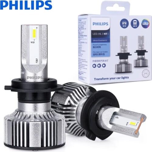 H7 LED Philips Ultinon Essential G2 LED For Car 6000K White Headlight Auto Bulbs Fog Lamps 12V 24V Compatible h7 For Truck UTV
