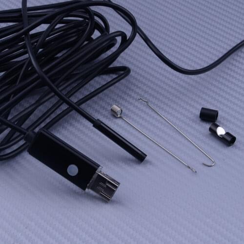 Waterproof 5.5mm 5M 2In1 Android Multifunction Fit for Car Endoscope LED Lens Inspection Borescope Camera Cable
