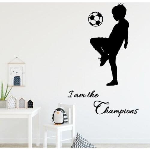 Amusing I am the champions Pvc Wall Stickers Wall Art Wall Paper For Home Decor Living Room Bedroom Decal Creative Stickers