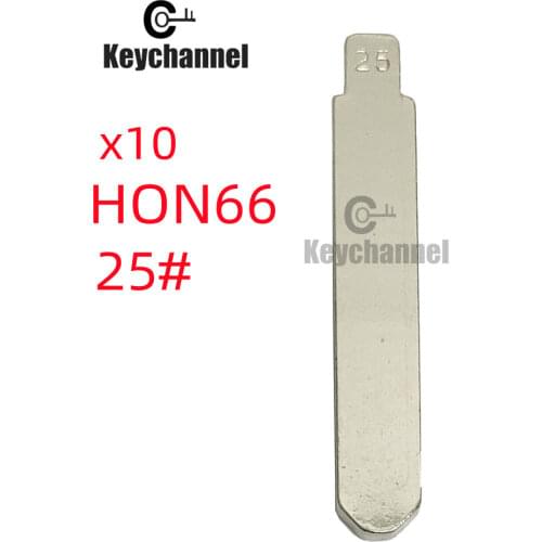 10 Pcs/Lot Replacement Metal Flip Blade #25 Lishi HON66 KD Key Blade For Honda Civic Accord CR-V XR-V City HRV Venzel Jade