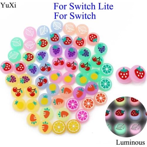 Animal Crossing Fruit Strawberry Lemon Thumb Stick Grip Cap Joystick Cover For Nintendo Switch Lite NS Joy-con Controller Case