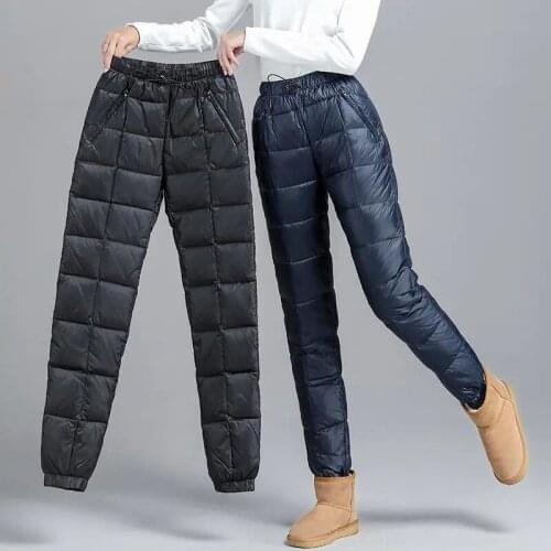 Winter Down Cotton Pants Thick Women Casual Baggy Warm Trousers Korean Fashion Plus Size High Waist Pantalones De Mujer 2021 New