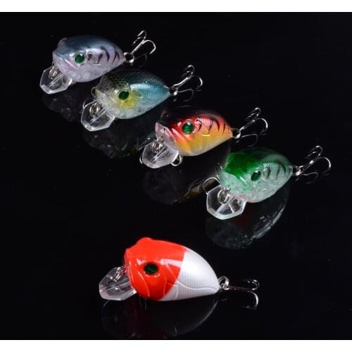 1pcs 4.5cm 8g Small Crankbait Lifelike Minnow Fishing Lure Unique Body Texture Fish Bait Hard Wobbler Tackle Pesca with 3D Eyes