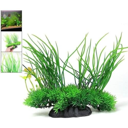 20*8*16cm Plastic Artificial Green Water Grass Underwater Simulation Aquarium Plant for Fish Tank Decoration Ornament