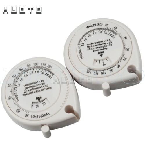 28pcs/lot 0-150cm Accurate Health BMI Calculator BMI Body Waist Measure Tape