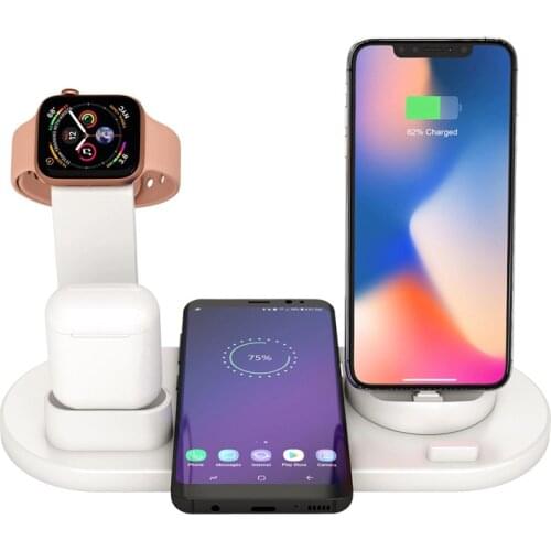 3 In 1 Bracket with Wireless Watch Charger for Huawei Apple Watch Headset Mobile Phone Stylish Detachable Watch Stand