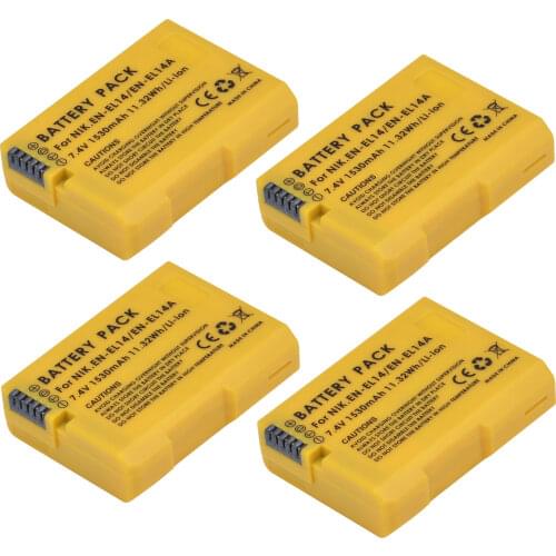 1500mAh ENEL14 Battery for Nikon D7800 D7700 D7100 D3400 D3500 D5600 D5100 D5200 P7000 EN-EL14A EN-EL14 Batteries